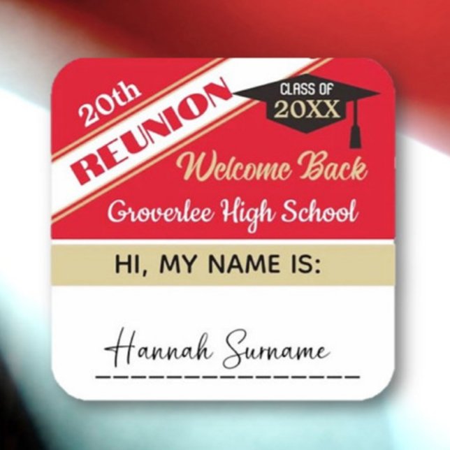 Classic Class Reunion Name tag Sticker (Creator Uploaded)