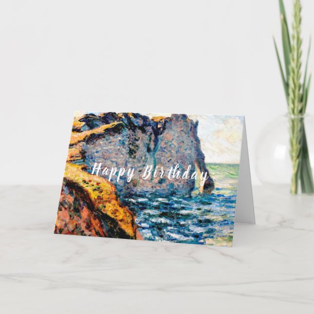 CLASSIC CLAUDE MONET PAINTING DESIGN  HOLIDAY CARD (Front)