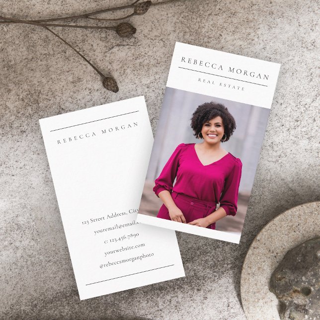 Classic clean | One photo business cards (Creator Uploaded)