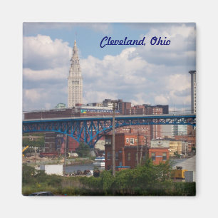 Classic Cleveland View Magnet