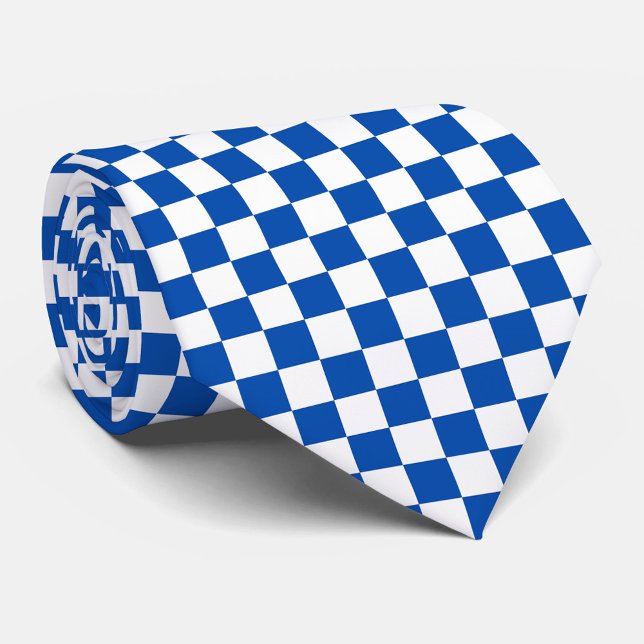 Classic cobalt blue checkerboard tie (Creator Uploaded)