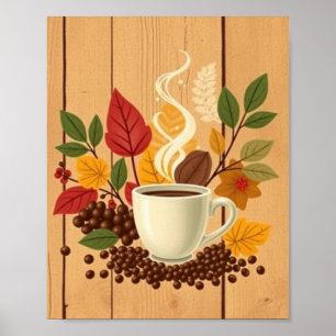  Classic Coffee Illustration Poster
