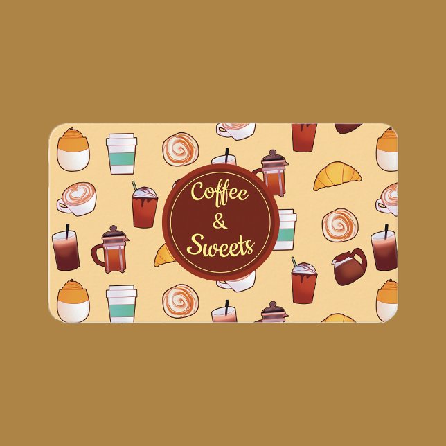 Classic Coffee Shop And Pastries Business Card (Creator Uploaded)