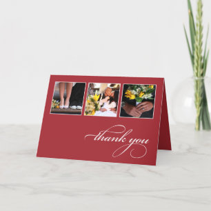 CLASSIC COLLAGE WEDDING THANK YOU CARD