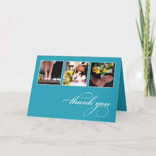 CLASSIC COLLAGE WEDDING THANK YOU CARD