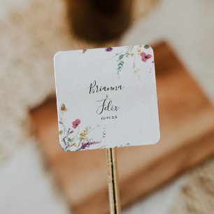 Classic Colourful Floral Wedding Envelope Seals