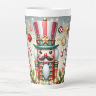 Classic, colourful, whimsical Christmas nutcracker Latte Mug