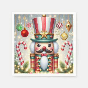 Classic, colourful, whimsical Christmas nutcracker Napkin