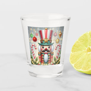 Classic, colourful, whimsical Christmas nutcracker Shot Glass