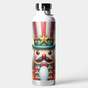 Classic, colourful, whimsical Christmas nutcracker Water Bottle