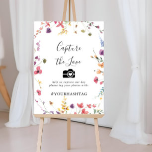 Classic Colourful Wild Capture the Love Hashtag Poster