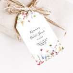 Classic Colourful Wild Floral Bridal Shower  Gift Tags<br><div class="desc">These classic colourful wild floral bridal shower gift tags are perfect for a rustic wedding shower. The design features a yellow,  purple,  white wild flowers with foliage in a rose and green watercolor background.</div>