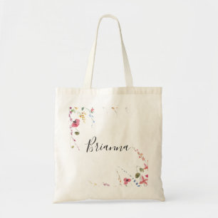 Classic Colourful Wild Floral Bridesmaid  Tote Bag