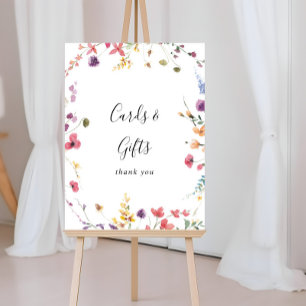 Classic Colourful Wild Floral Cards and Gifts Sign