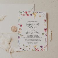 Classic Colourful Wild Floral Engagement Party 