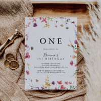 Classic Colourful Wild Floral First Birthday Party