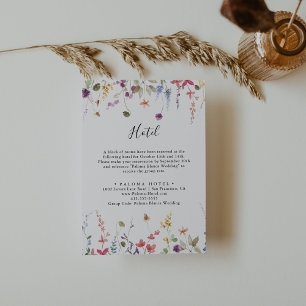 Classic Colourful Wild Floral Hotel  Enclosure Card