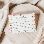 Classic Colourful Wild Floral Wedding Advice Card<br><div class="desc">This classic colourful wild floral wedding advice card is perfect for a modern wedding. The design features a yellow, purple, white wild flowers with foliage in a rose and green watercolor background. These cards are perfect for a wedding, bridal shower, baby shower, graduation party & more. Personalise the cards with...</div>