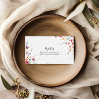 Classic Colourful Wild Floral Wedding Gift Registr