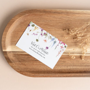 Classic Colourful Wild Floral Wedding Website Enclosure Card