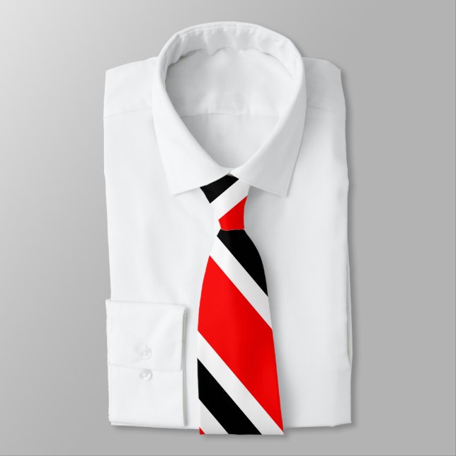 Classic Colours Red White and Black Tie (Tied)
