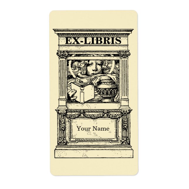 Classic Columns Frame Ex Libris Template (Front)