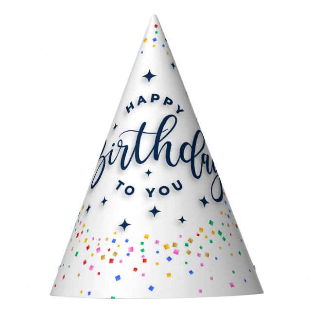 Classic Cone Birthday Party Hat (Front)