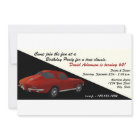 Classic Corvette Birthday Party Invitation