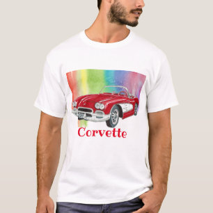 'Classic Corvette Convertible Watercolor Art T-Shirt
