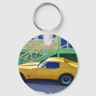 Classic Corvette Stingray. Key Ring