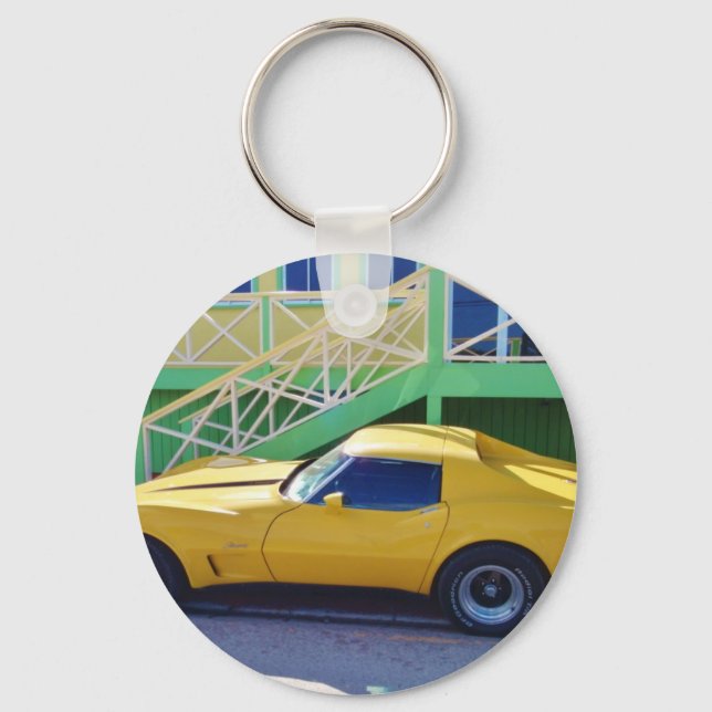 Classic Corvette Stingray. Key Ring (Front)