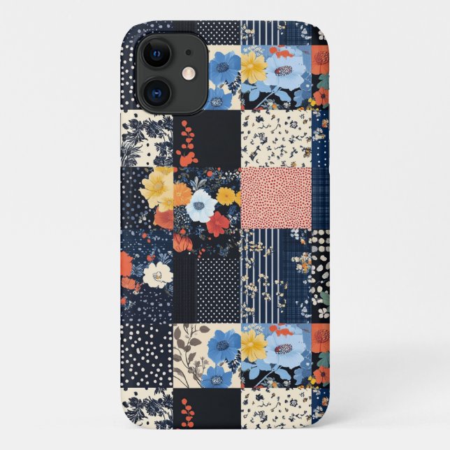 Classic Country Patchwork Quilt - Bold Botanicals Case-Mate iPhone Case (Back)