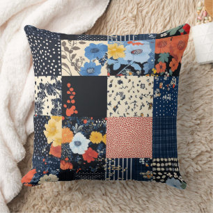Classic Country Patchwork Quilt - Bold Botanicals Cushion