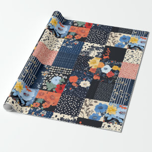 Classic Country Patchwork Quilt - Bold Botanicals Wrapping Paper