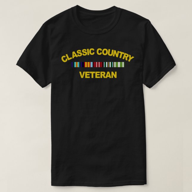 Classic Country Veteran T-Shirt (Design Front)