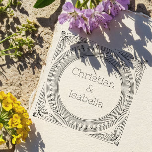 Classic Couple's Names Self-Inking Stamp