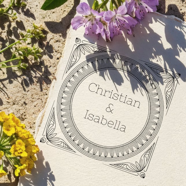 Classic Couple's Names Self-Inking Stamp (Creator Uploaded)