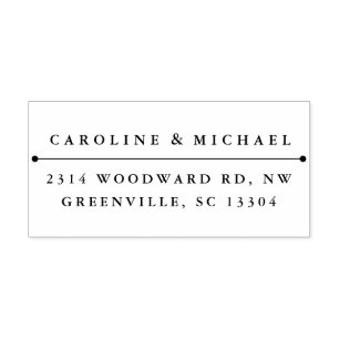Classic Couples Return Address Self-inking Stamp