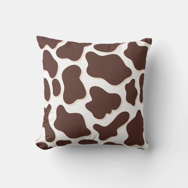 Classic Cow Print Pattern Cushion (Front)