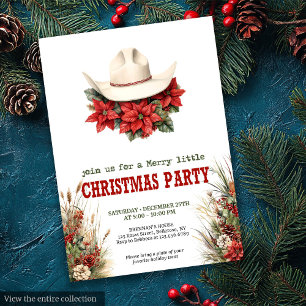 Classic Cowboy Country Christmas Invitation