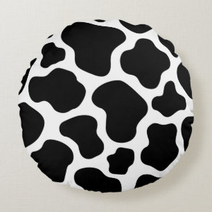 Classic Cowhide Chic Round Cushion