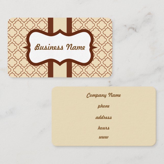 Classic Cream Business Card (Front/Back)