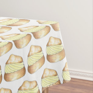 Classic Cream Puff Creampuff Bakery Pastry Chef Tablecloth