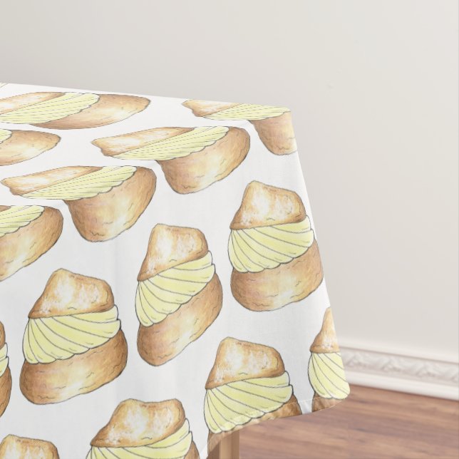 Classic Cream Puff Creampuff Bakery Pastry Chef Tablecloth (In Situ)
