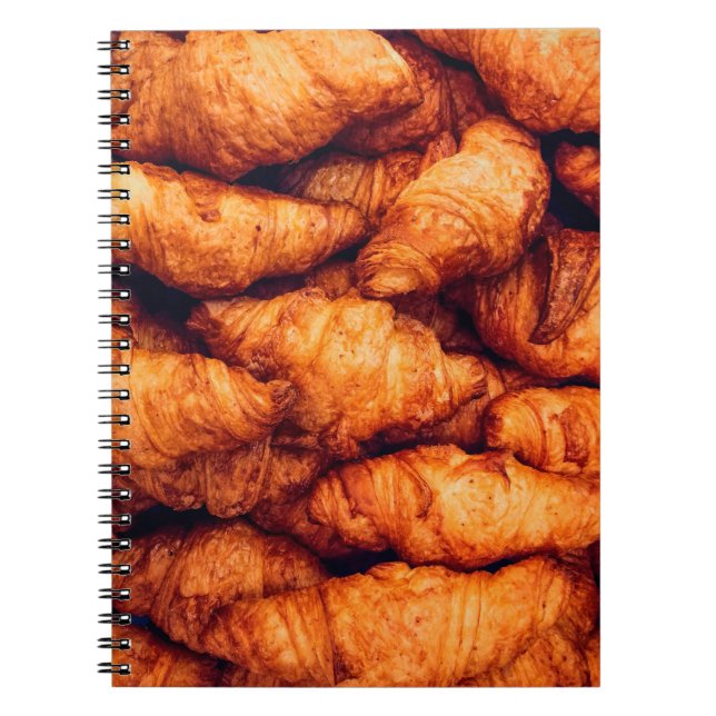 Classic croissants, top view notebook (Front)