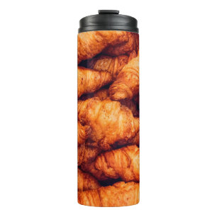 Classic croissants, top view thermal tumbler