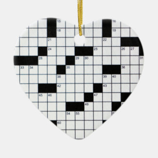 Classic Crossword Grid Ceramic Ornament