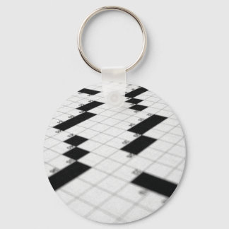 Classic Crossword Puzzle Grid keychain
