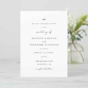 Classic Crown Wedding Invitation