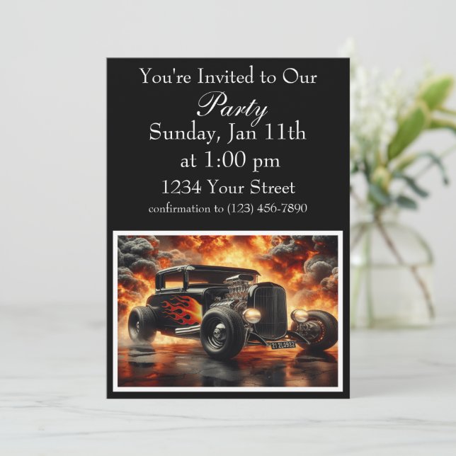 Classic Cruiser Party Invite (Standing Front)